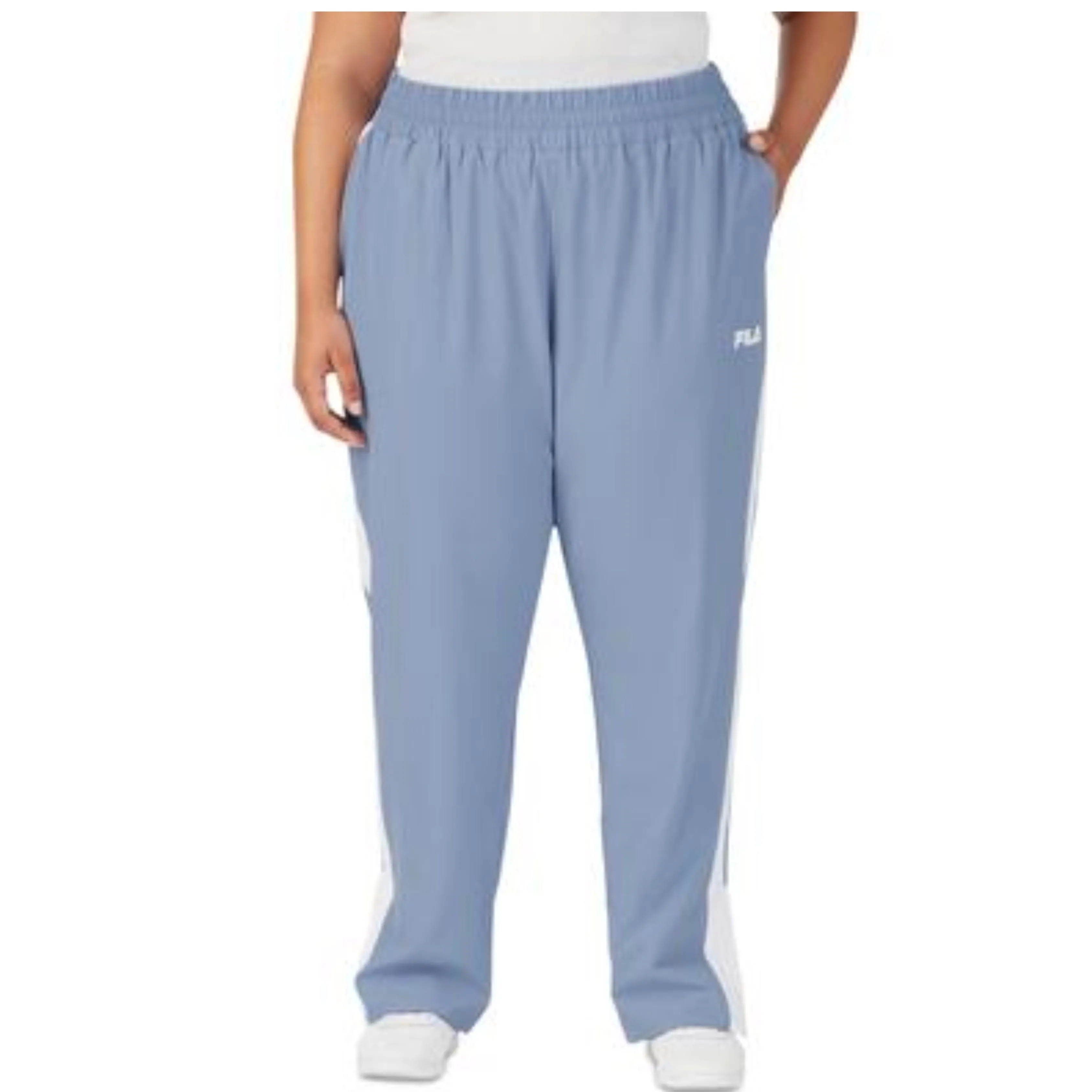 FILA - Plus Size Jovia Mid-Rise Contrast-Trim Track Sweatpant