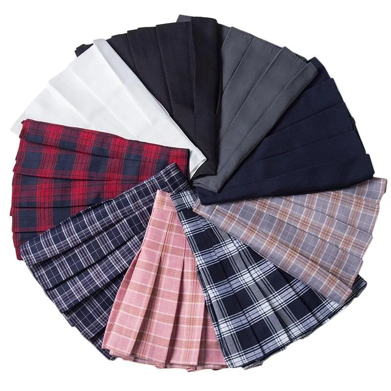 Flat Color Pleated Skirt Collection