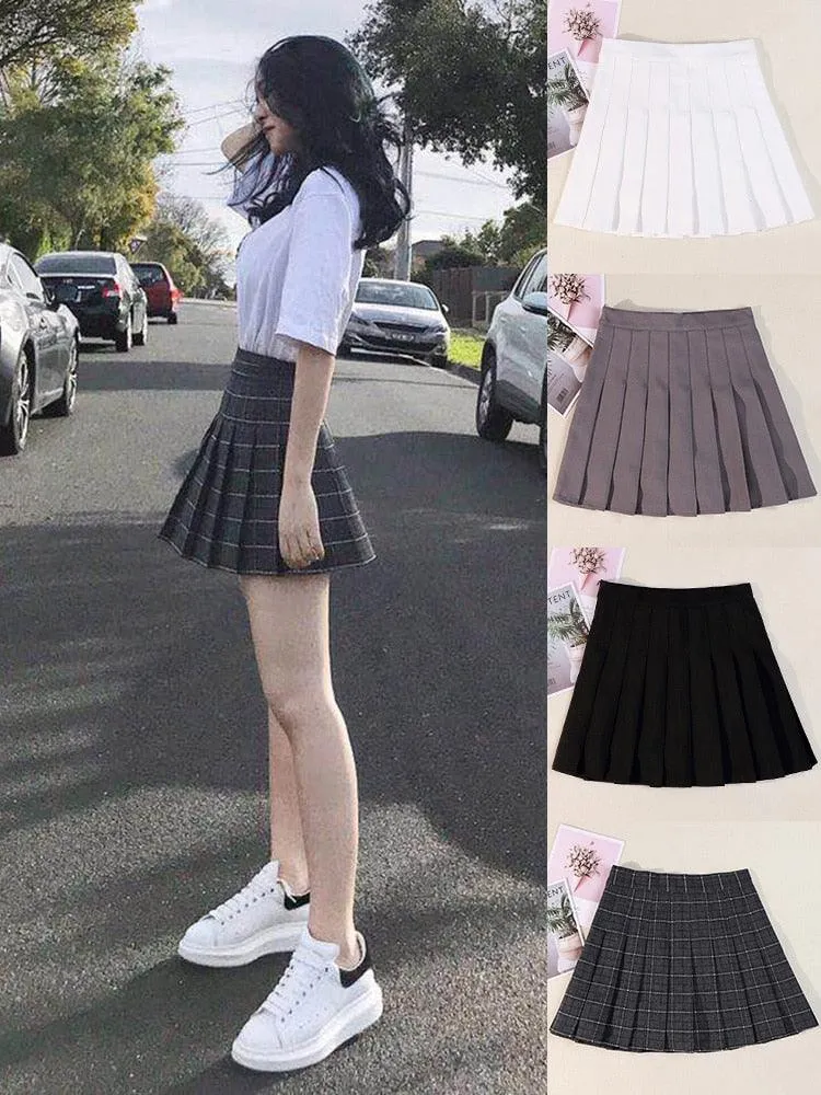 Flat Color Pleated Skirt Collection