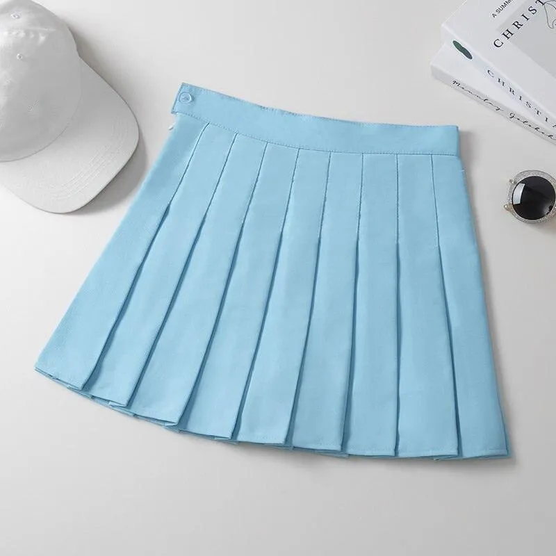 Flat Color Pleated Skirt Collection