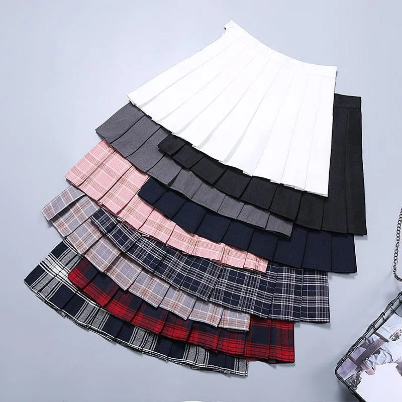 Flat Color Pleated Skirt Collection