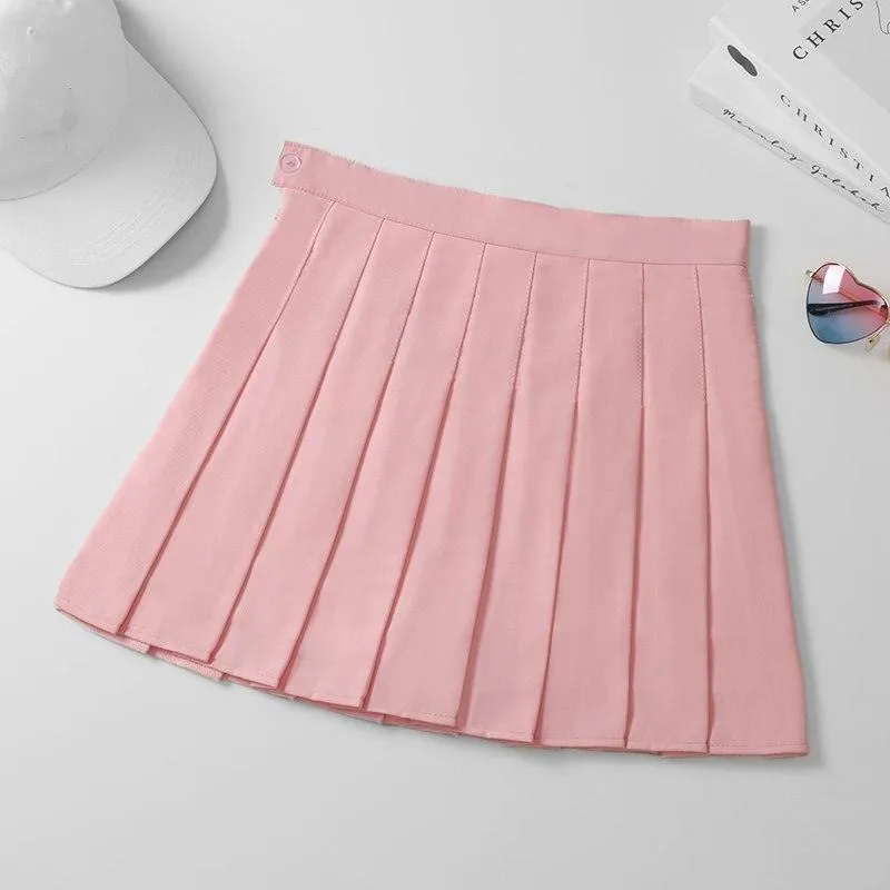 Flat Color Pleated Skirt Collection