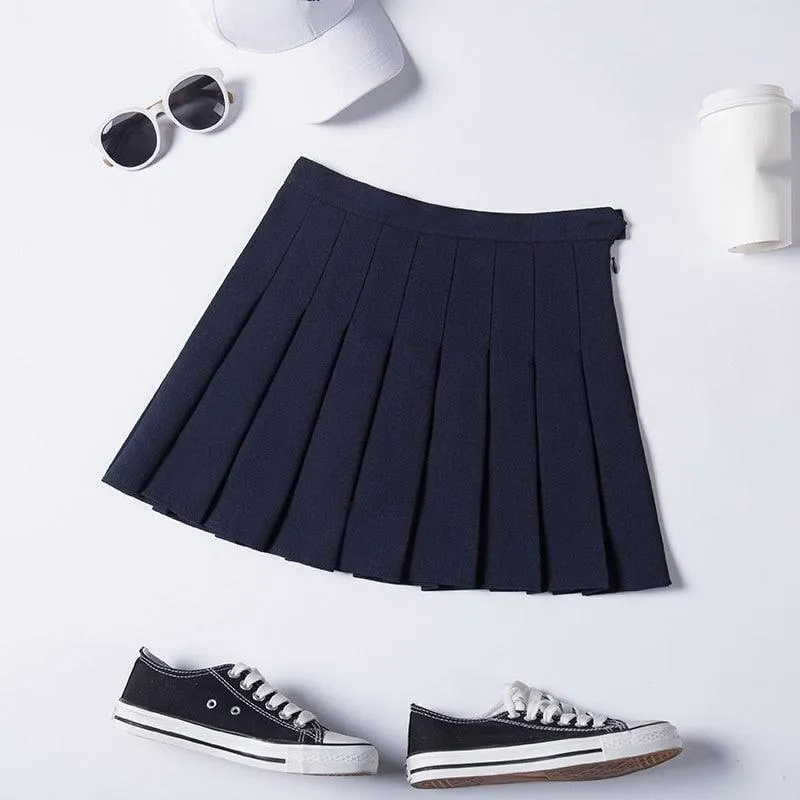 Flat Color Pleated Skirt Collection