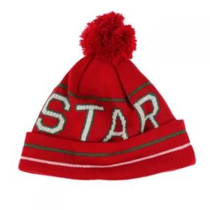 Fourstar Athletic Block Pom Pom Beanie Red