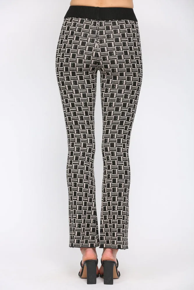 Geo Printed Knit Pants