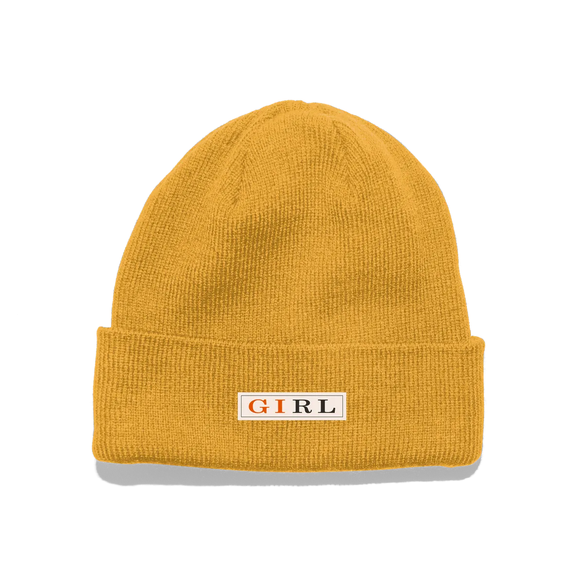 Girl Letterpress Beanie Gold