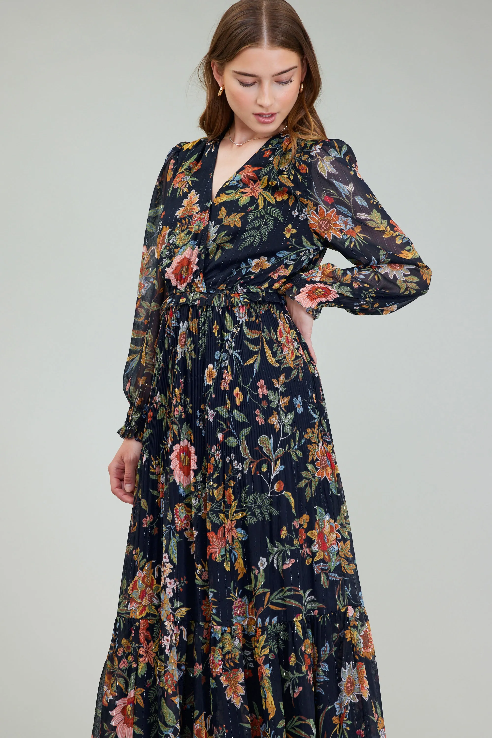 Glimmer Botanical Maxi Dress