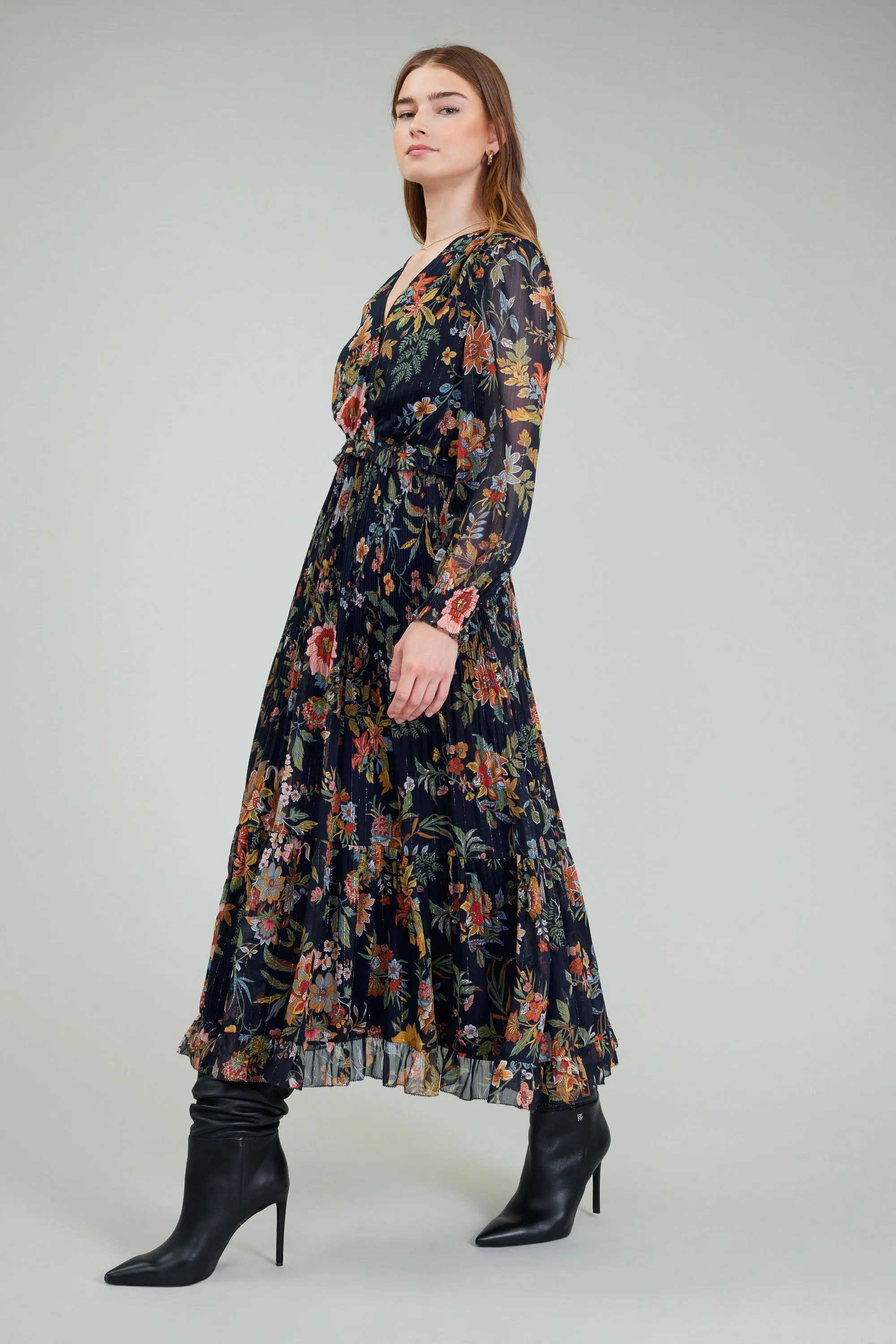 Glimmer Botanical Maxi Dress