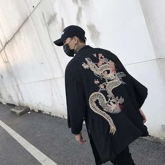 Gold Dragon Kimono Cardigan