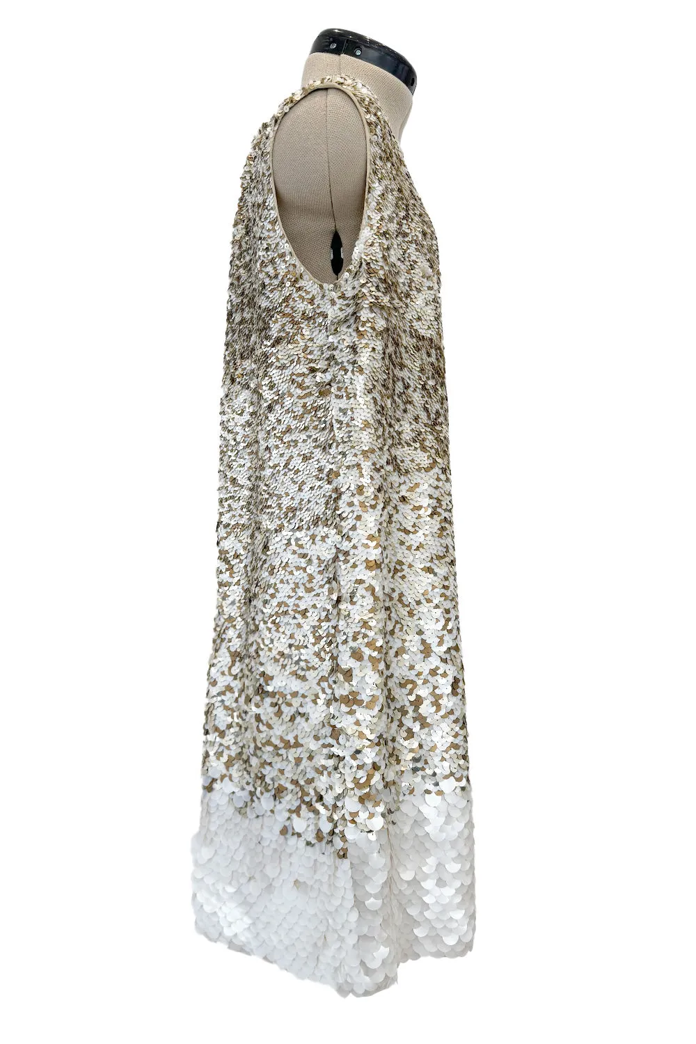 Gorgeous Resort 2013 Oscar de la Renta Runway Look 13 Gold Silver & Ivory Sequin Dress