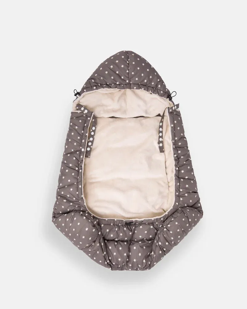 >7 A.M. Enfant K-Poncho Heavyweight - Print Ash Oak Stars - 0-3T