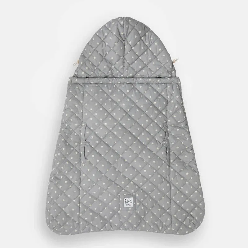 >7 A.M. Enfant K-Poncho - Print Grey Stars - 0-3T