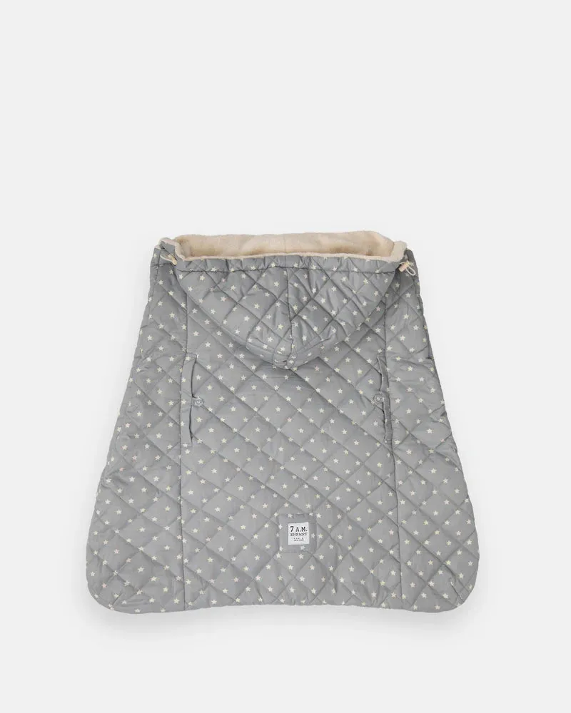 >7 A.M. Enfant K-Poncho - Print Grey Stars - 0-3T