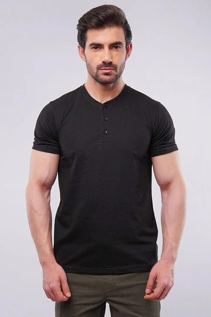 Henley T-Shirt - Black