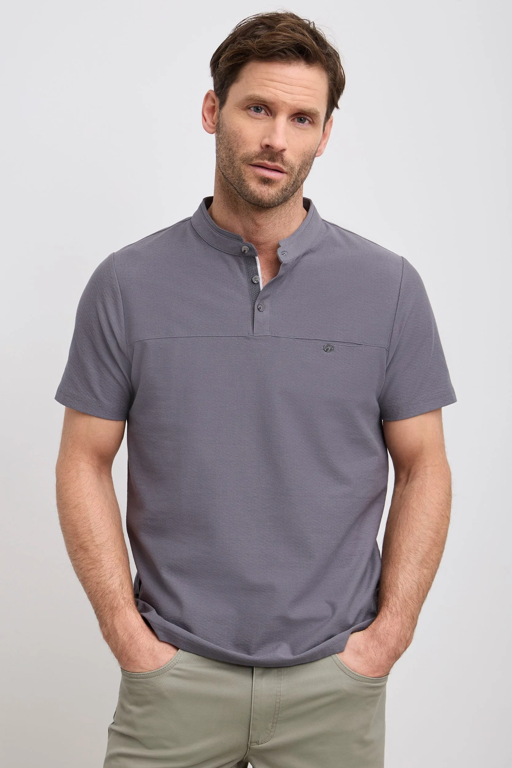 Henley t-shirt with pocket