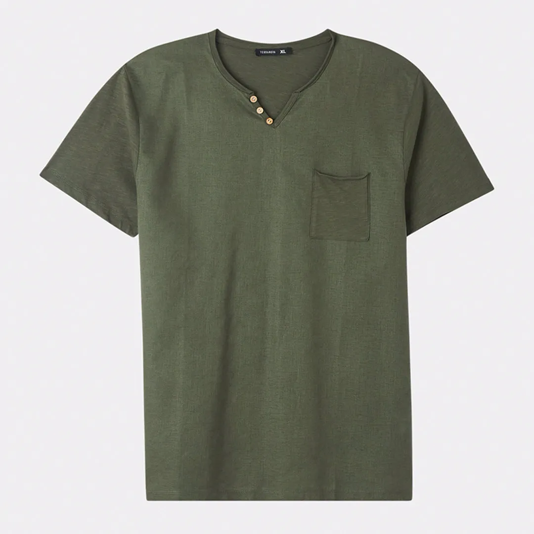 Henly Collar Short Sleeve T-Shirt