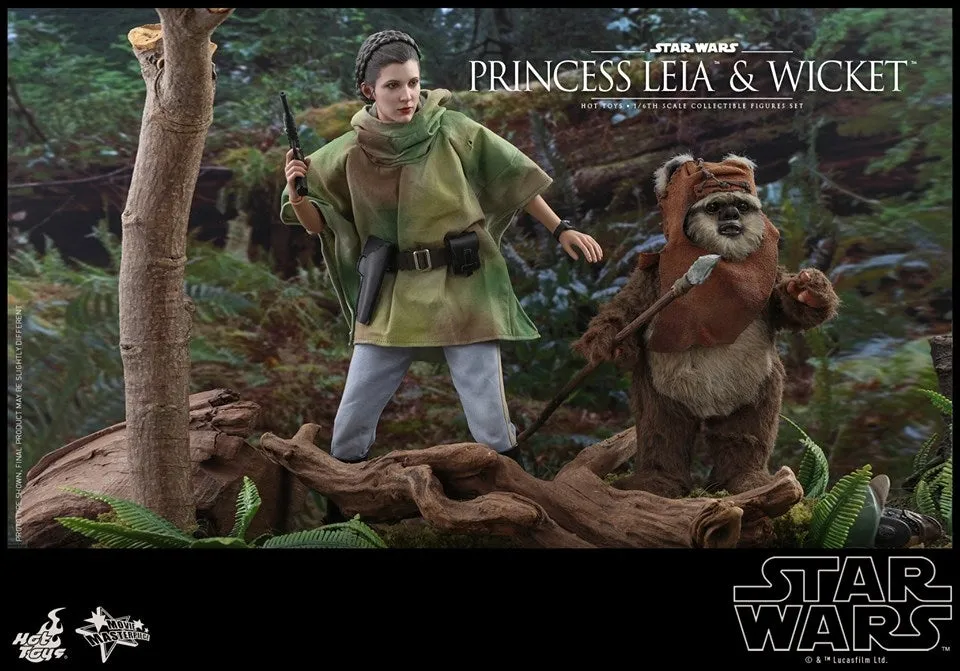 Hot Toys - MMS551 - Star Wars: Return of the Jedi - 1/6th scale Princess Leia and Wicket Collectible Figures Set