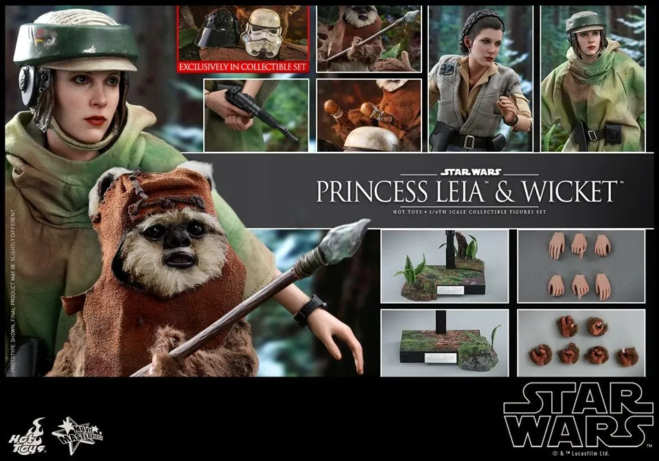 Hot Toys - MMS551 - Star Wars: Return of the Jedi - 1/6th scale Princess Leia and Wicket Collectible Figures Set