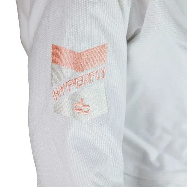 Hyperfly "Premium 3.0" Women's BJJ Gi - White w/ Rose Quartz