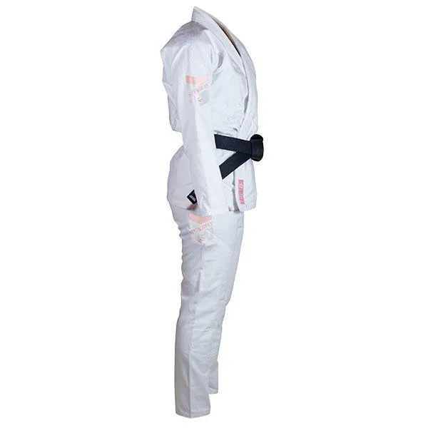 Hyperfly "Premium 3.0" Women's BJJ Gi - White w/ Rose Quartz