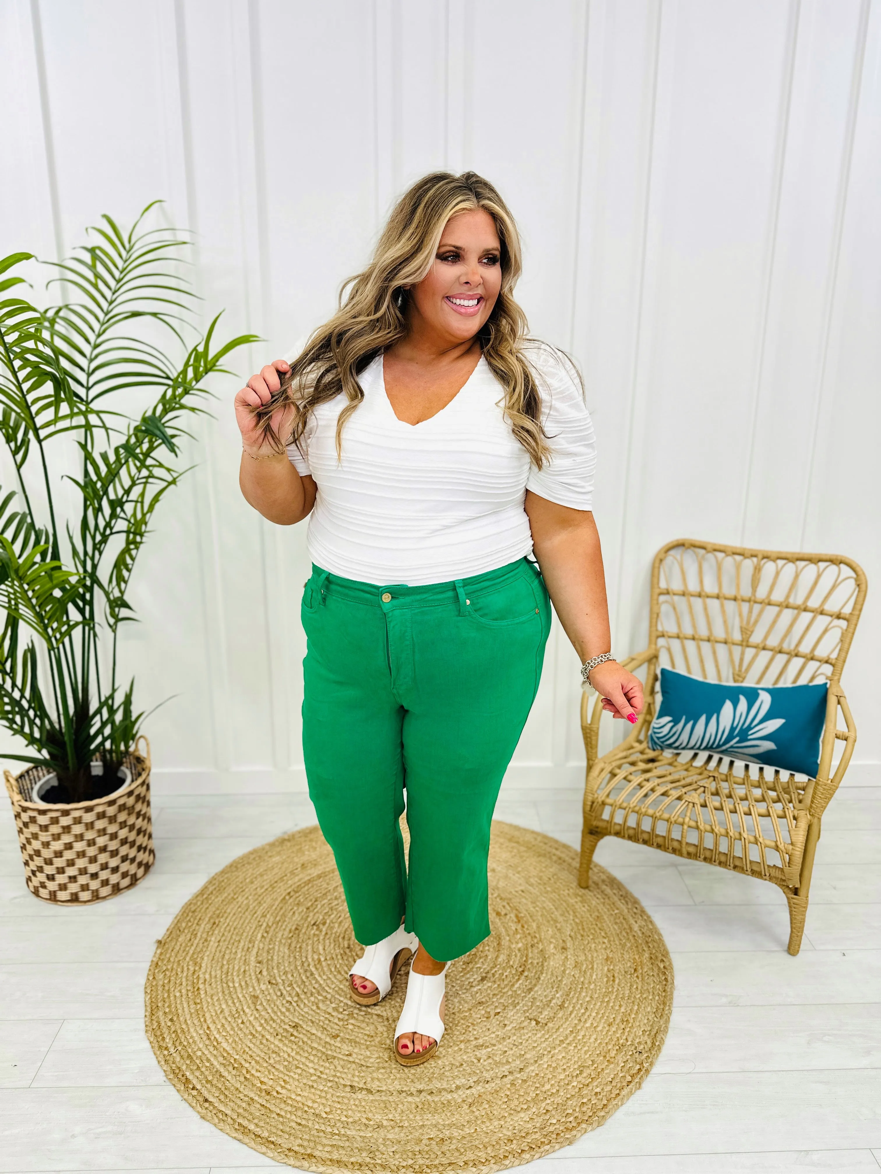 Judy Blue Control The Color Tummy Control Cropped Jeans- Multiple Colors- in Reg/Curvy