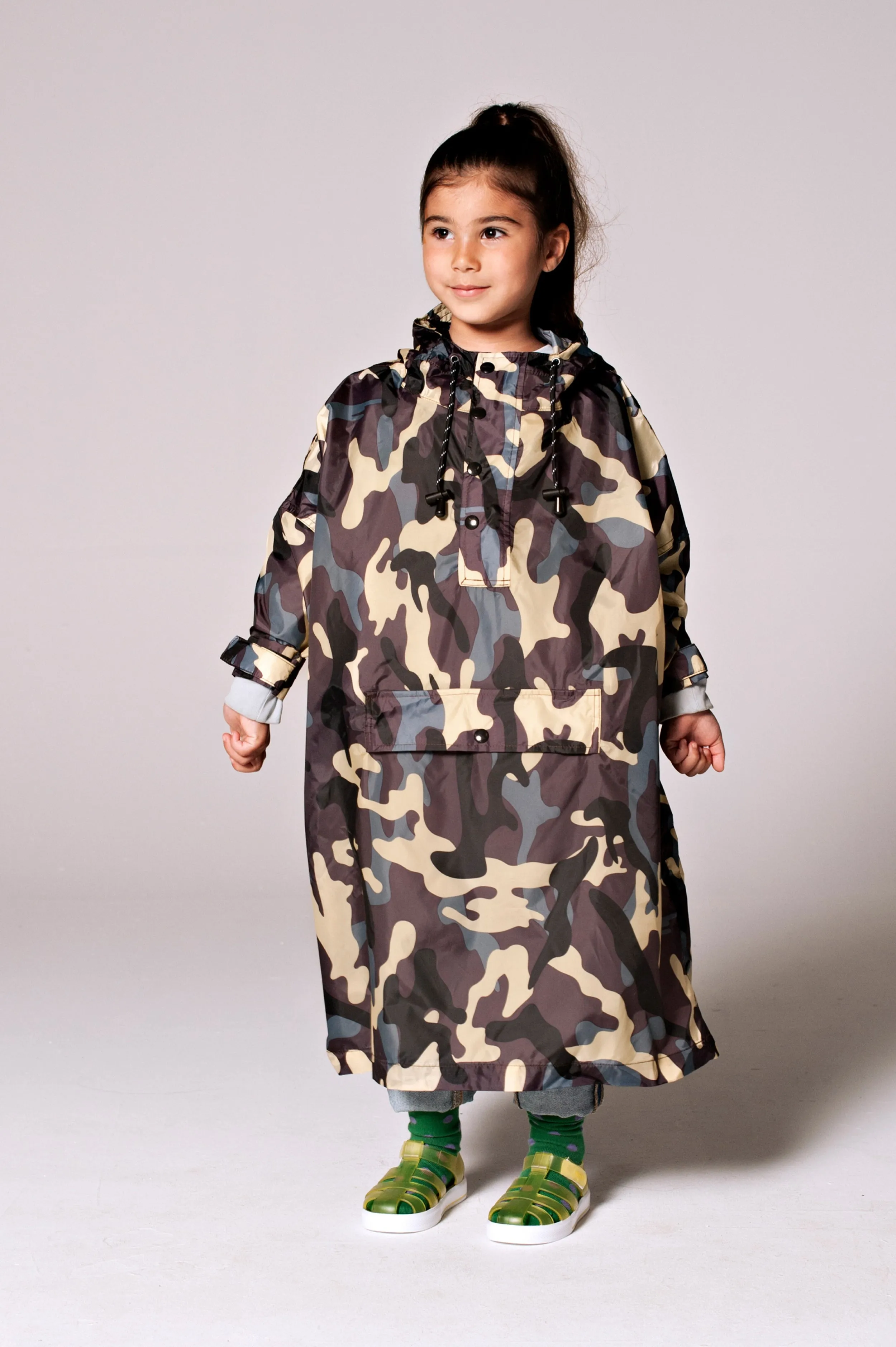 Kids' Jungle Camo Rain Poncho