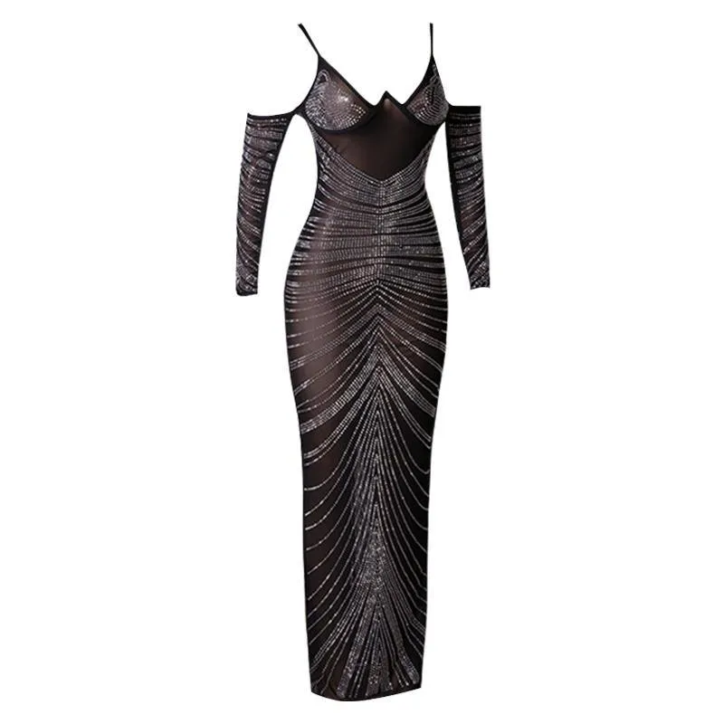 KittenAlarm - Allure Embellished See Through Dress