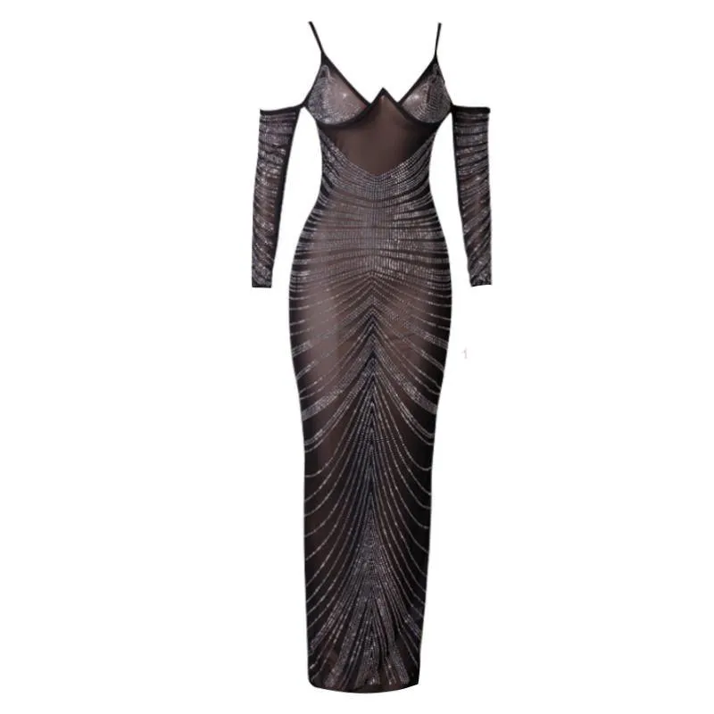 KittenAlarm - Allure Embellished See Through Dress