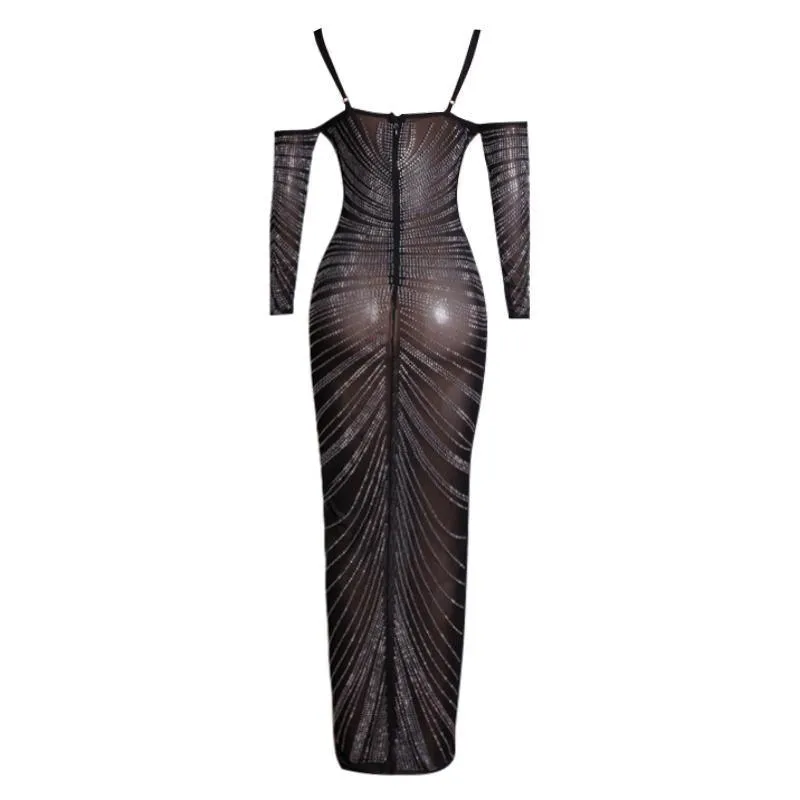 KittenAlarm - Allure Embellished See Through Dress