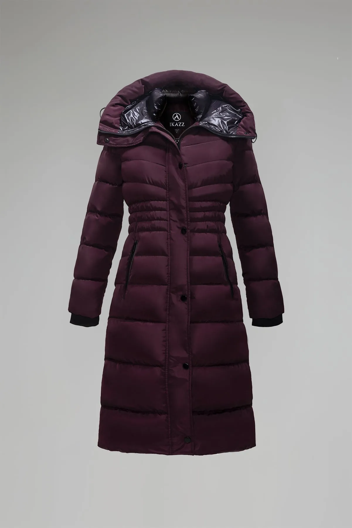 Long Puffer Coat with drop hood