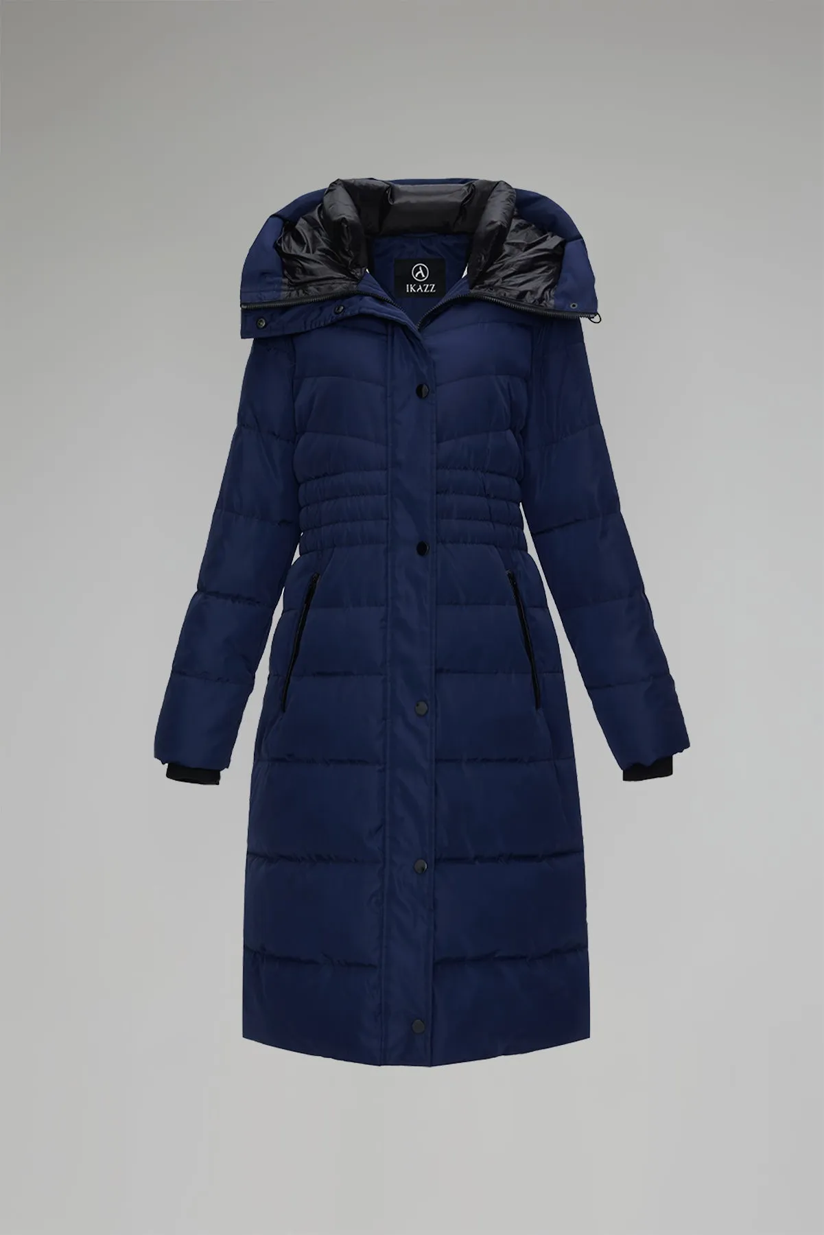 Long Puffer Coat with drop hood