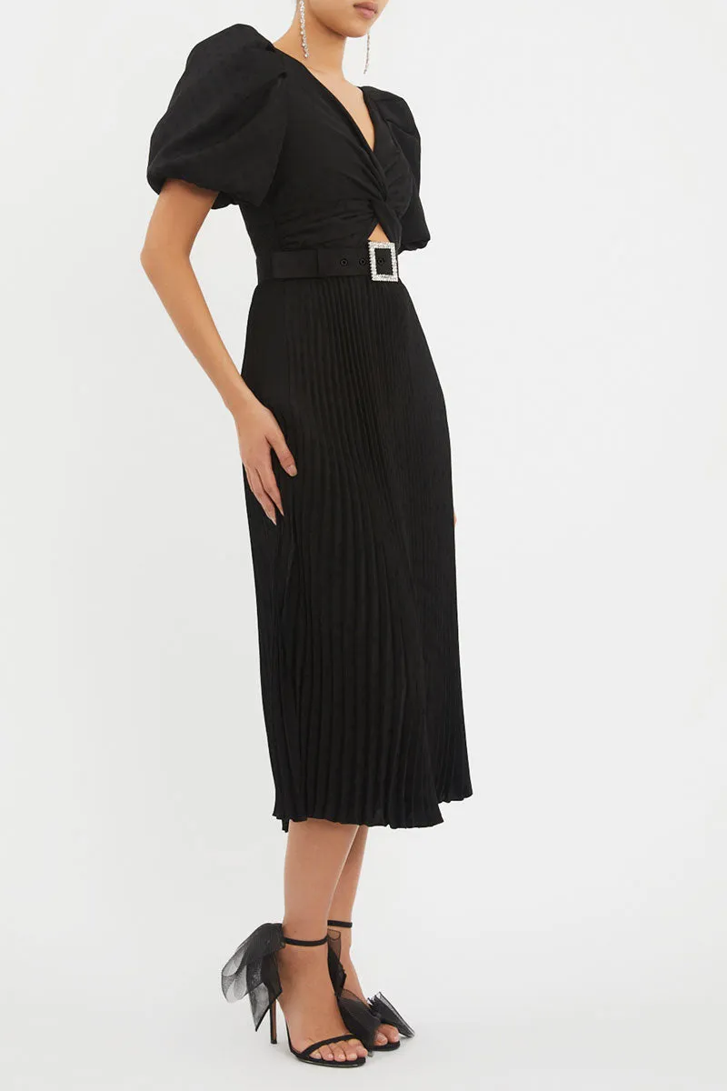 Lorraine Pleated Midi Dress