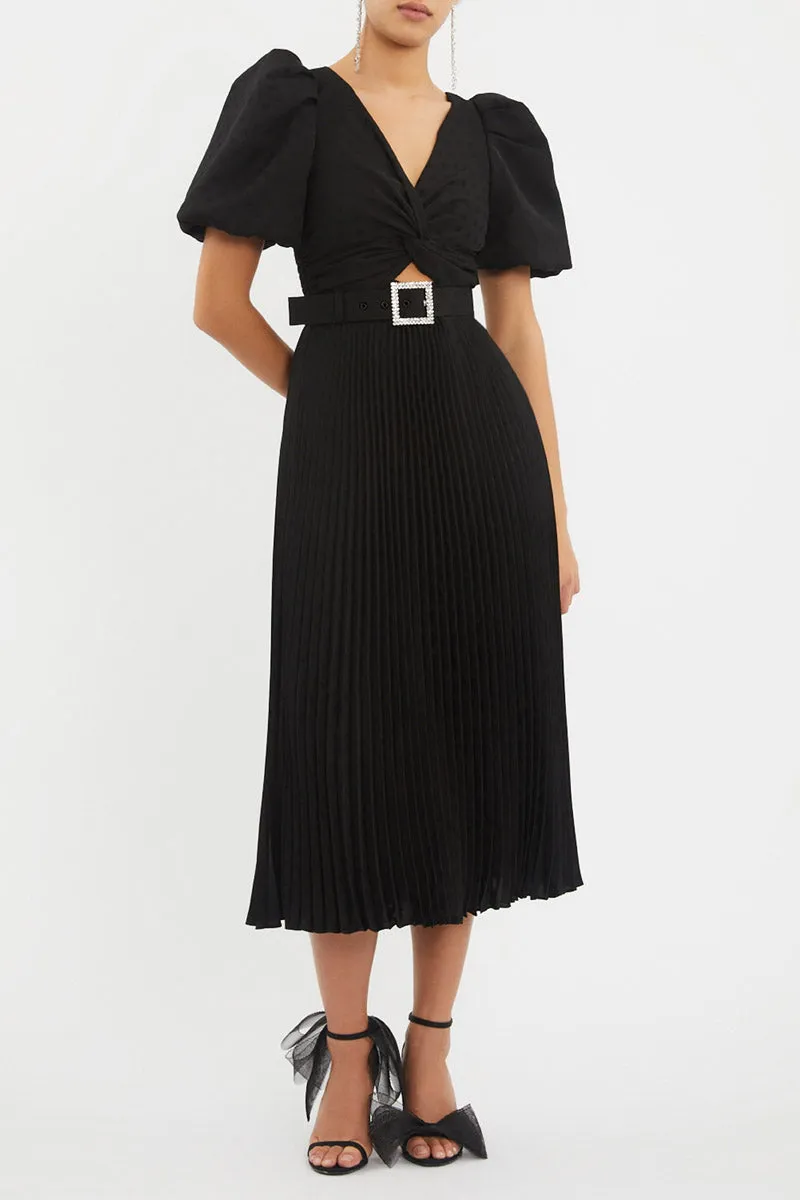 Lorraine Pleated Midi Dress