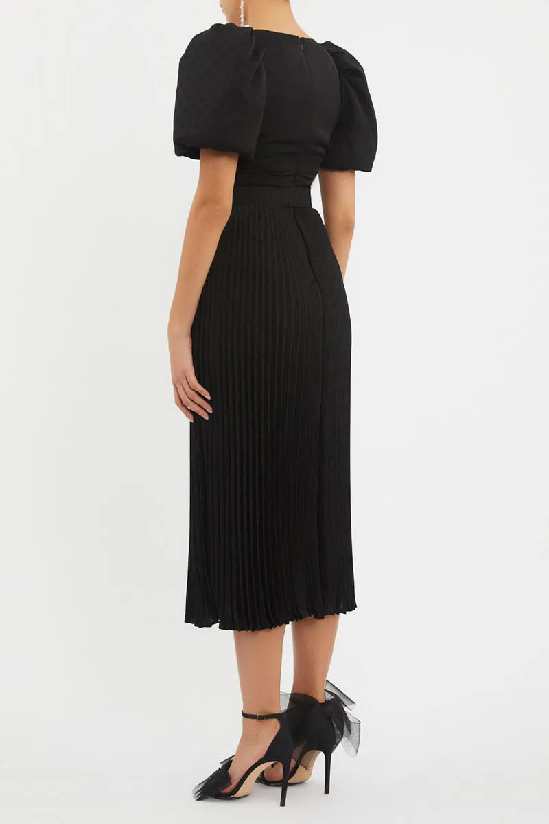 Lorraine Pleated Midi Dress