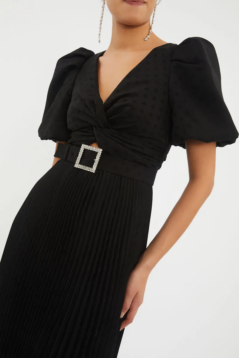 Lorraine Pleated Midi Dress