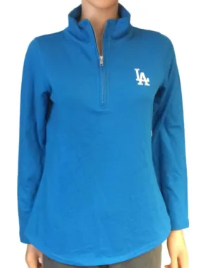 Los Angeles Dodgers SAAG Women Cobalt 1/4 Zip Pullover Lightweight Jacket