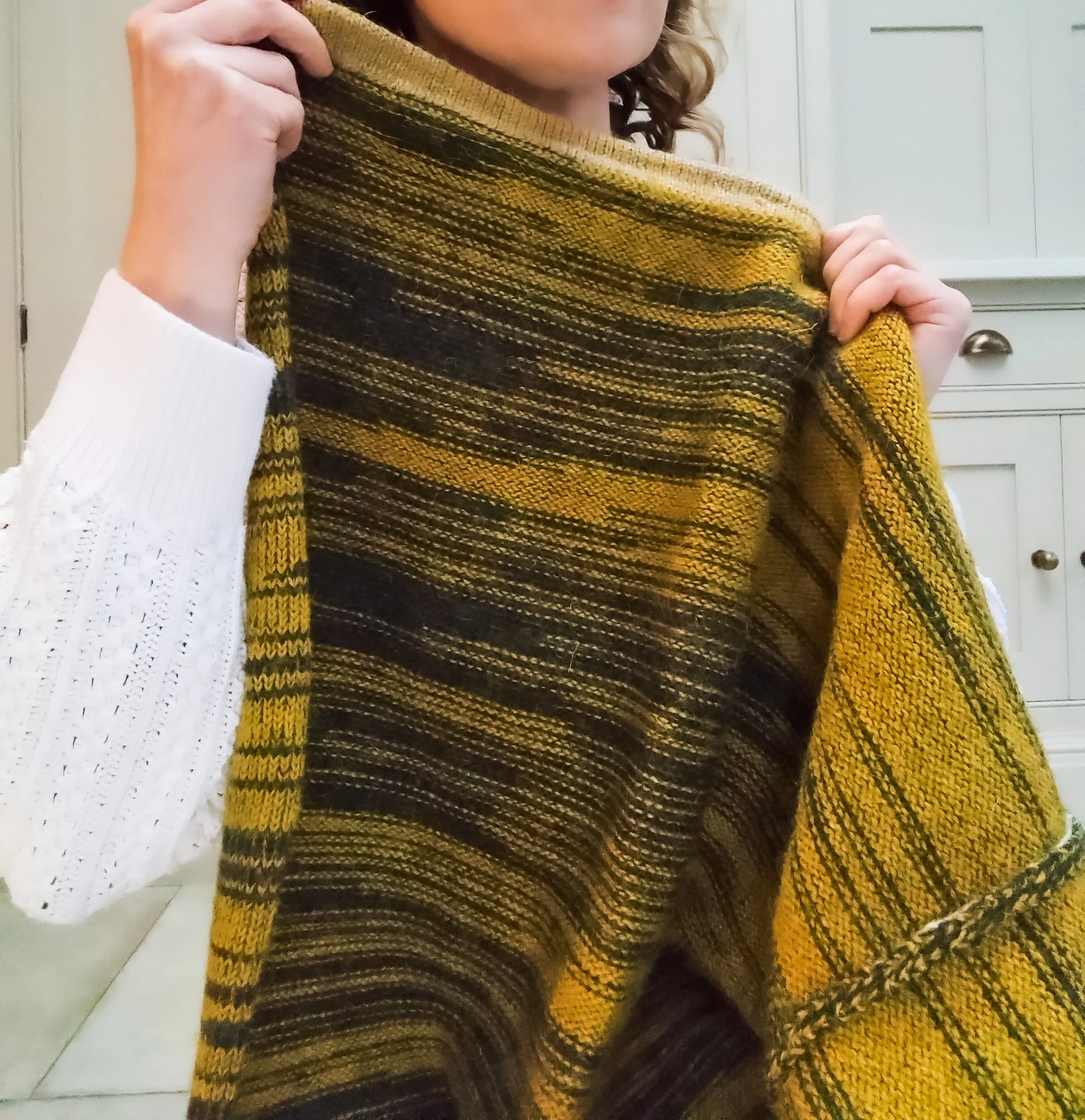 'Made For You' Striped Poncho - custom made, you pick the colour