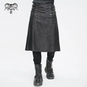 Men's Gothic Chain Multi-buckle Skirt