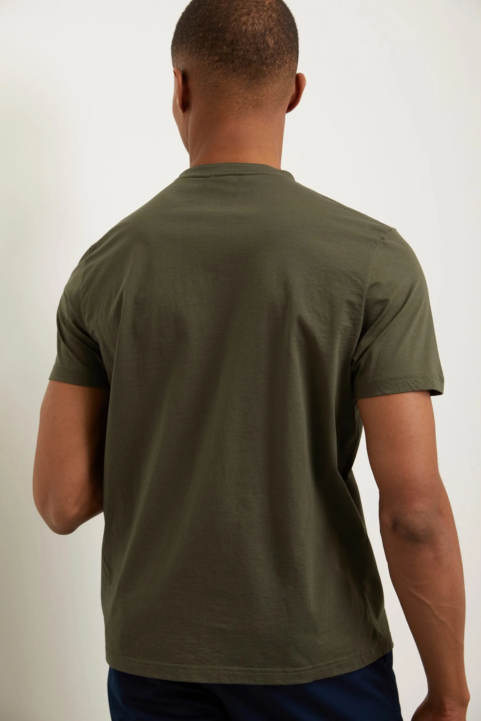 Mercerized henley t-shirt