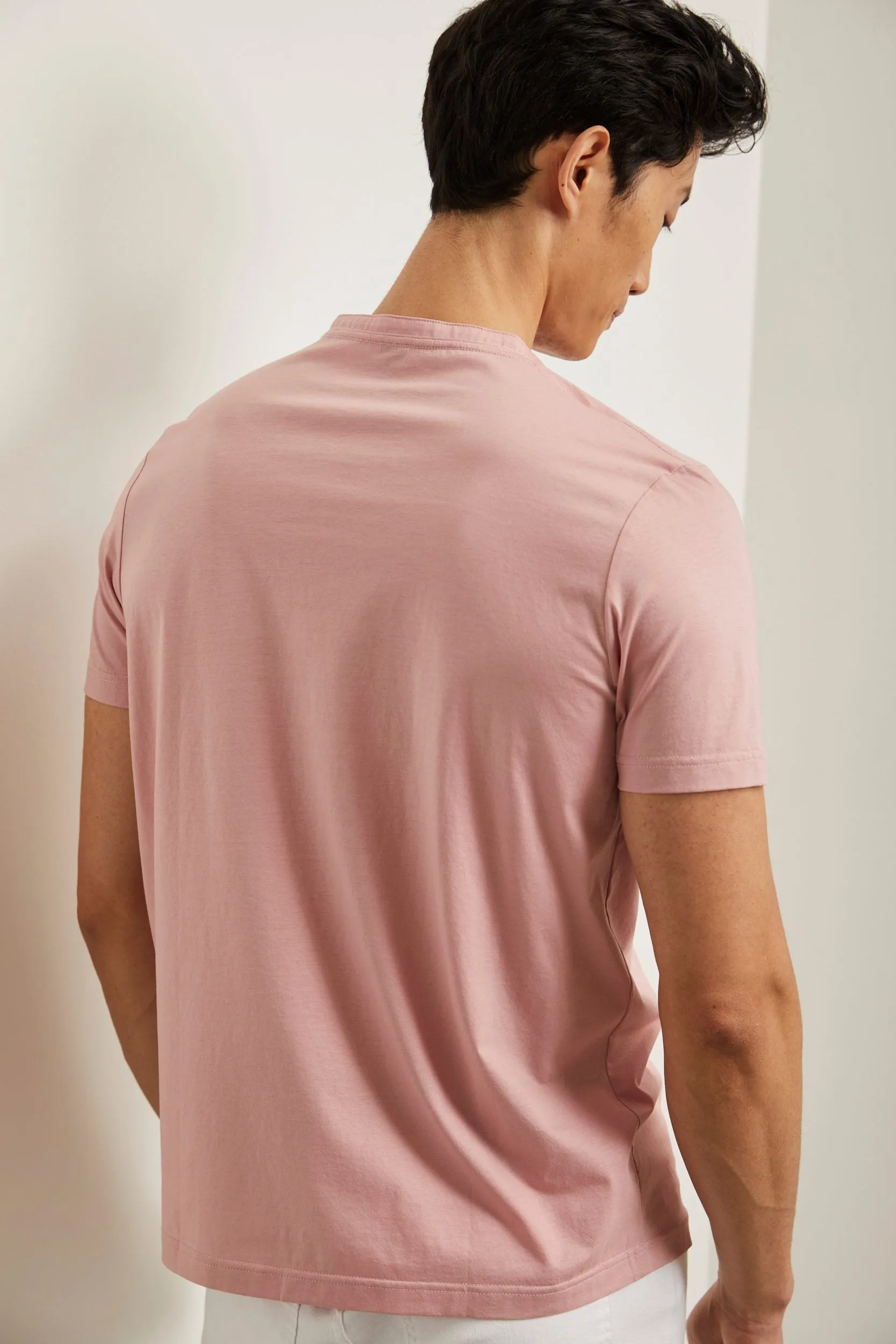 Mercerized henley t-shirt