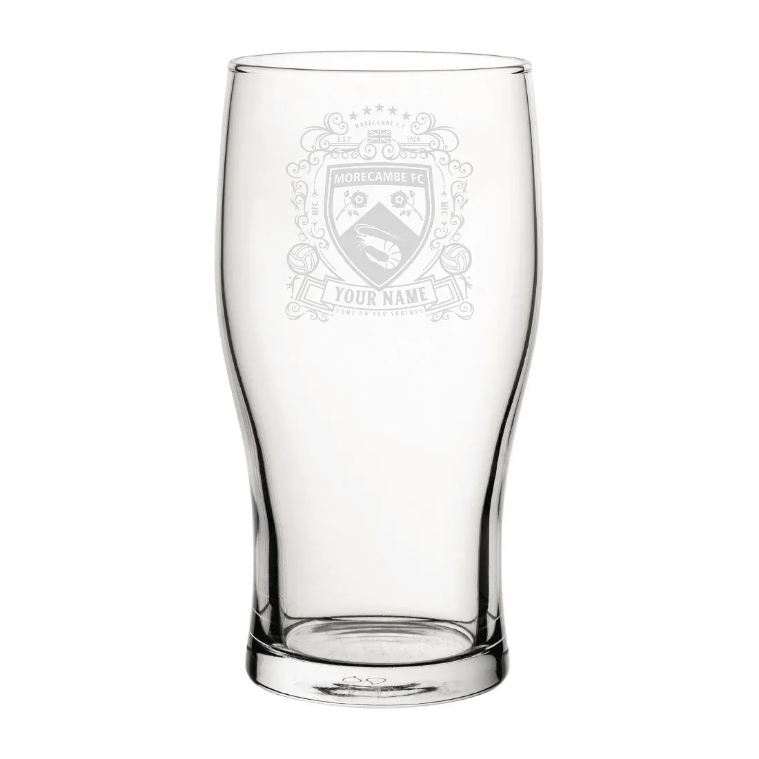 Morecambe Coat Of Arms Custom Pint Glass