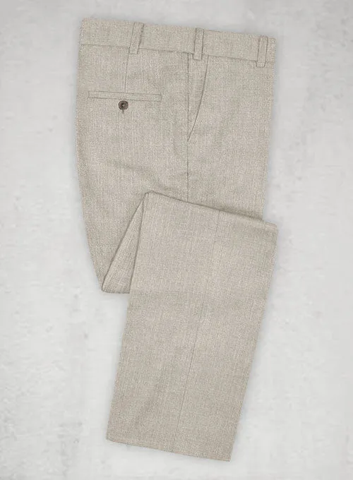 Napolean Stretch Pale Brown Wool Pants