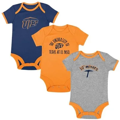 New - Kansas Jayhawks Infant Kids Pullover Bodysuit Set Of 3 Licensed Collegiate