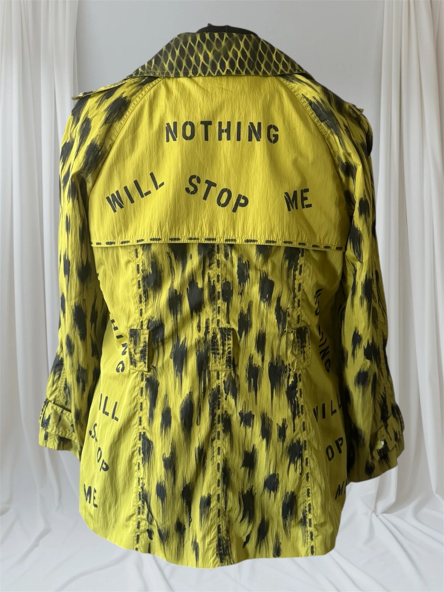 NOTHING WILL STOP ME Womens Casual Trench Coat, Large