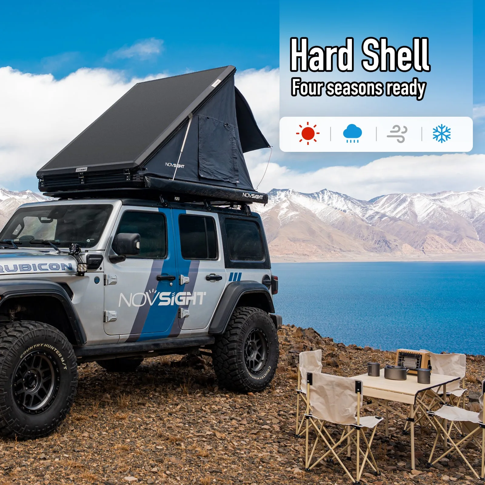 Novsight Hard Shell Rooftop Tent Camping Tent For Car