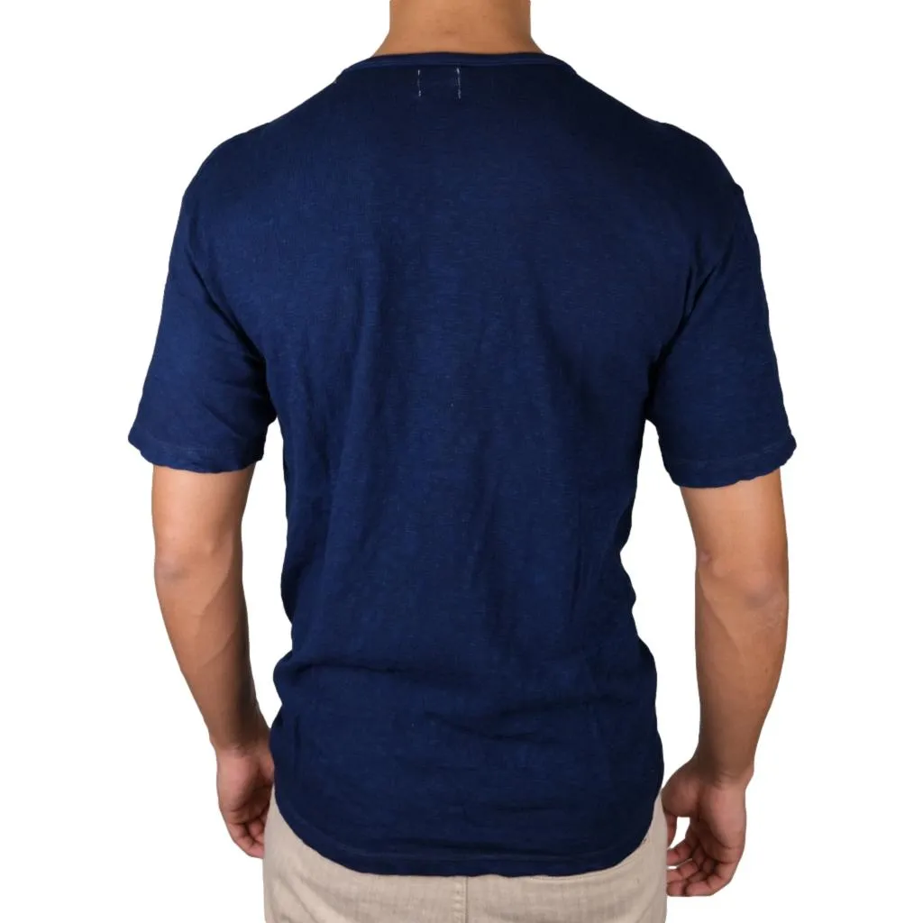 OD LW Super Slub Indigo Dyed Henley