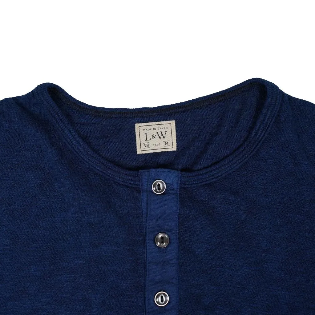 OD LW Super Slub Indigo Dyed Henley