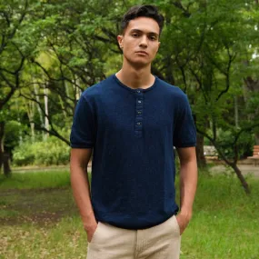 OD LW Super Slub Indigo Dyed Henley