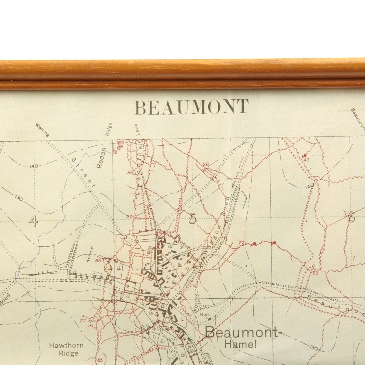 Original British WWI Trench Map Battle of Somme Beaumont-Hamel August 1916