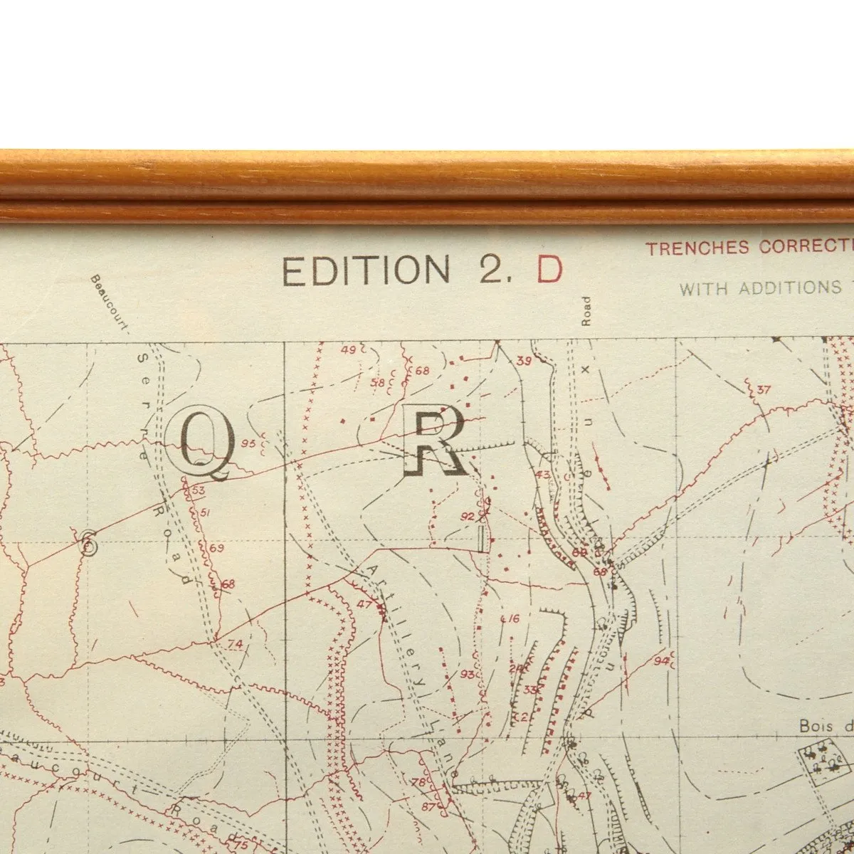 Original British WWI Trench Map Battle of Somme Beaumont-Hamel August 1916